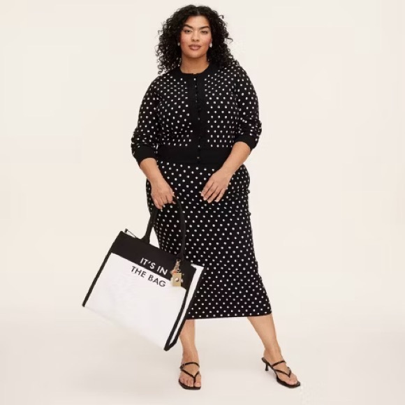 NWT Colorblock Knit Tote Bag - kate spade new york x Target White/Black - Picture 3 of 15